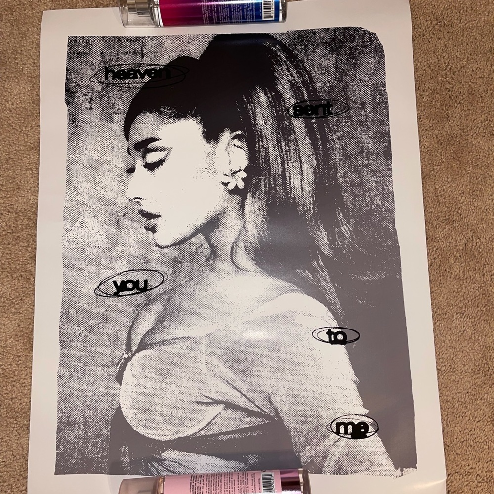 Ariana Grande "heaven sent you to me" Poster